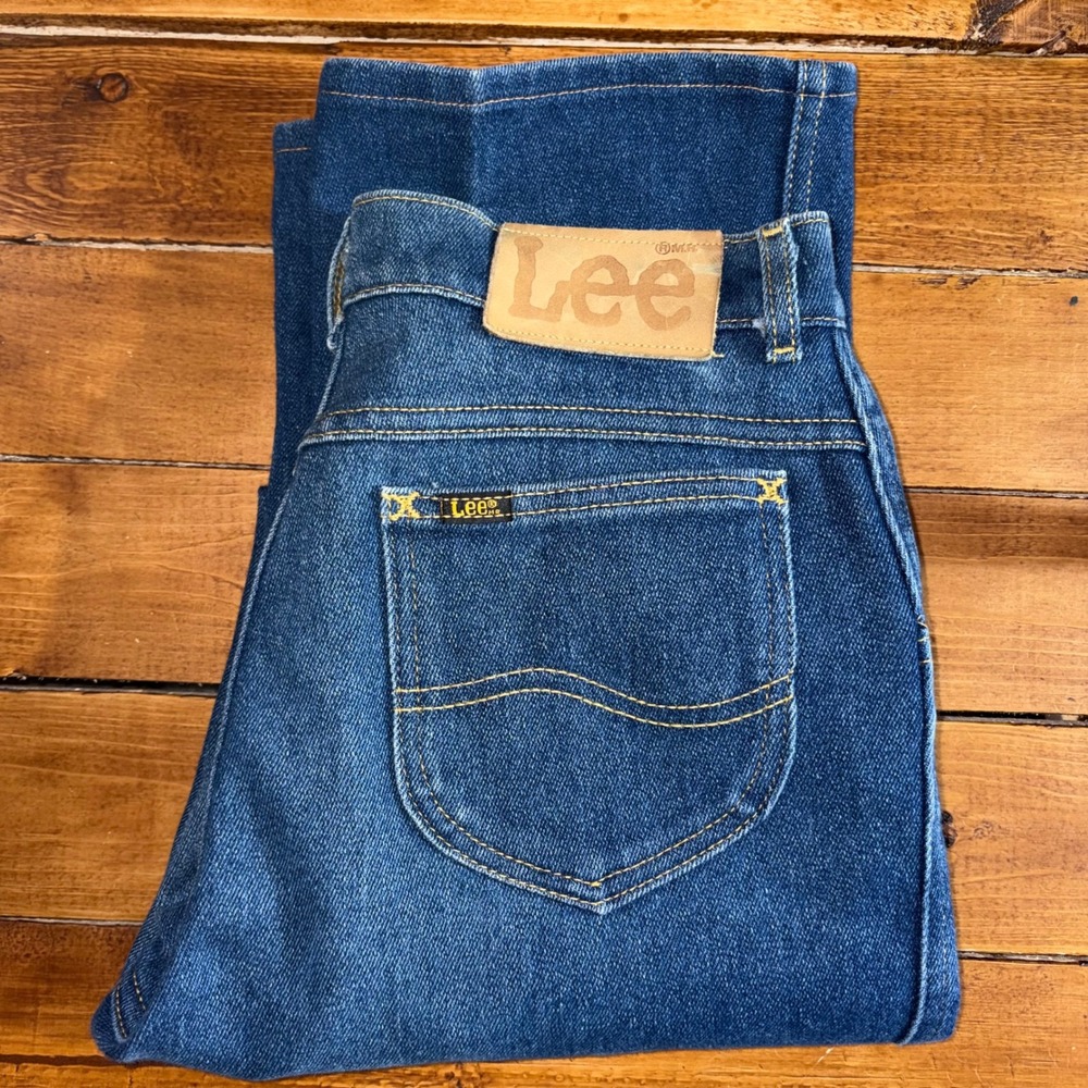 Vintage Lee Riders Jeans Mens 29x31 Blue Denim 70s 80s Straight Leg Made in USA